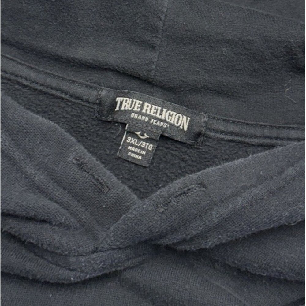 True Religion Hoodie Sweatshirt Mens 3XL 25.5x27.5 Embroidered - Picture 7 of 11